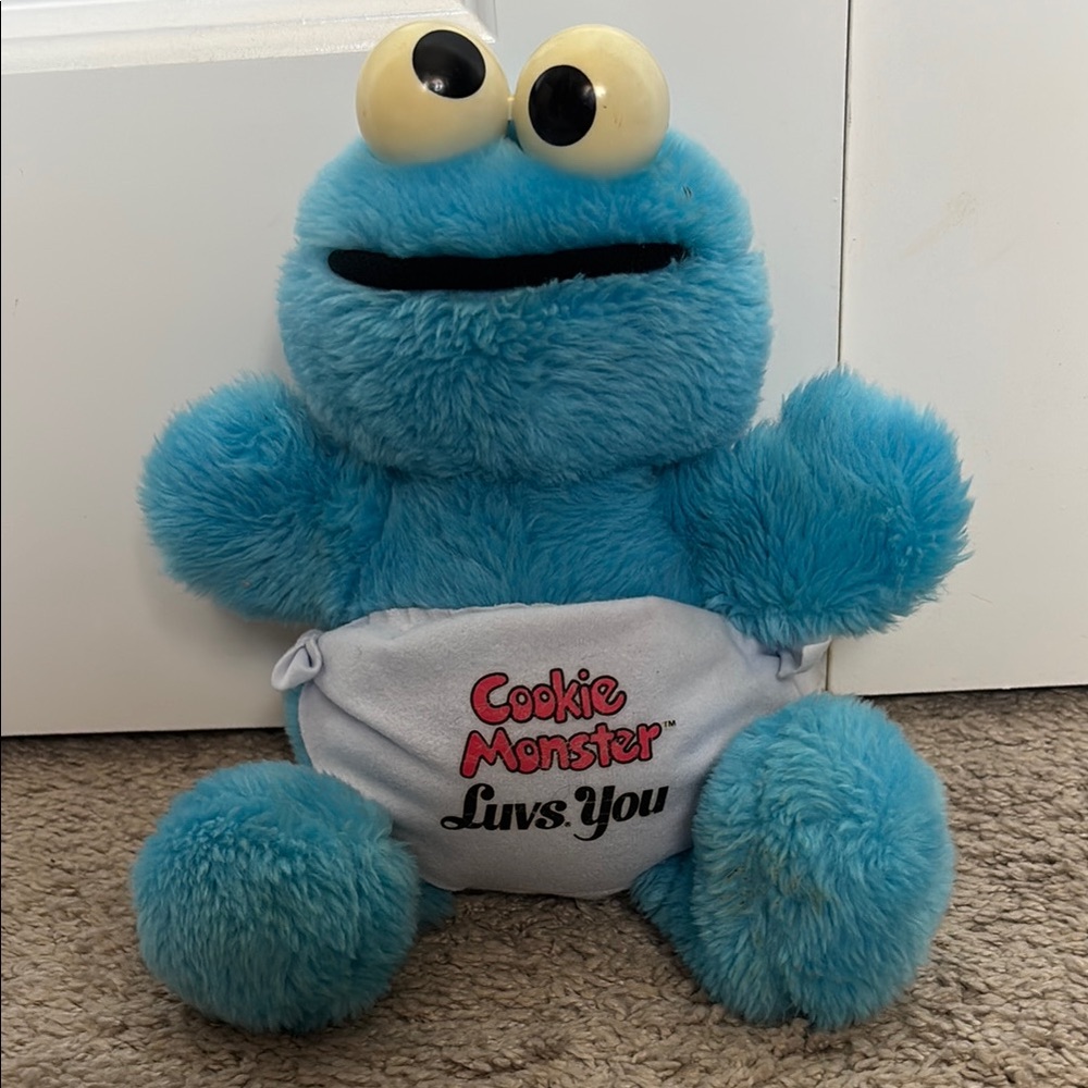 Blue Cookie Monster Plush Toy